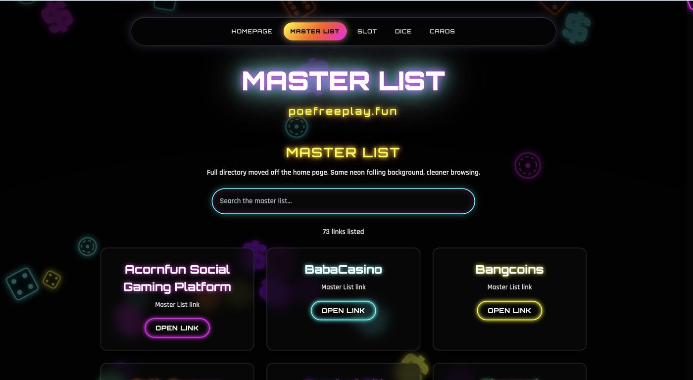Mrs. Poe's Parlay Plays — searchable master list