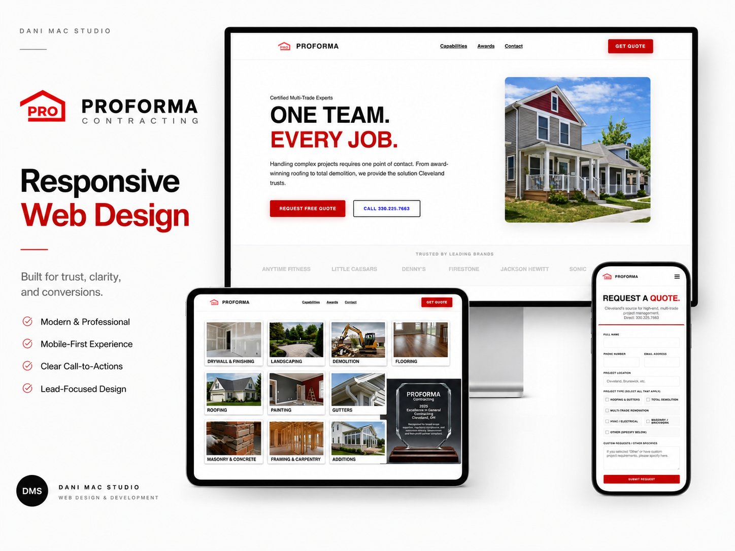 ProForma responsive web design